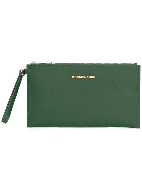 michael kors green clutch